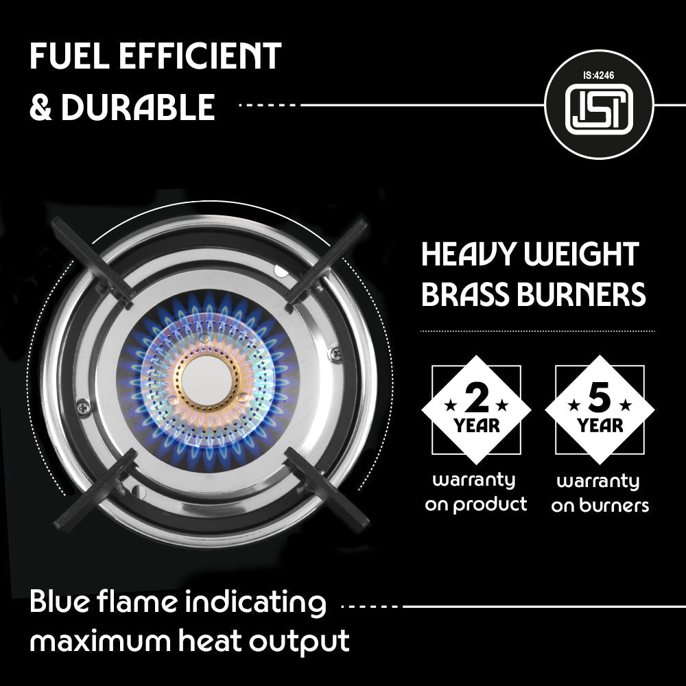 Borosil Prima Glass-top Gas stove