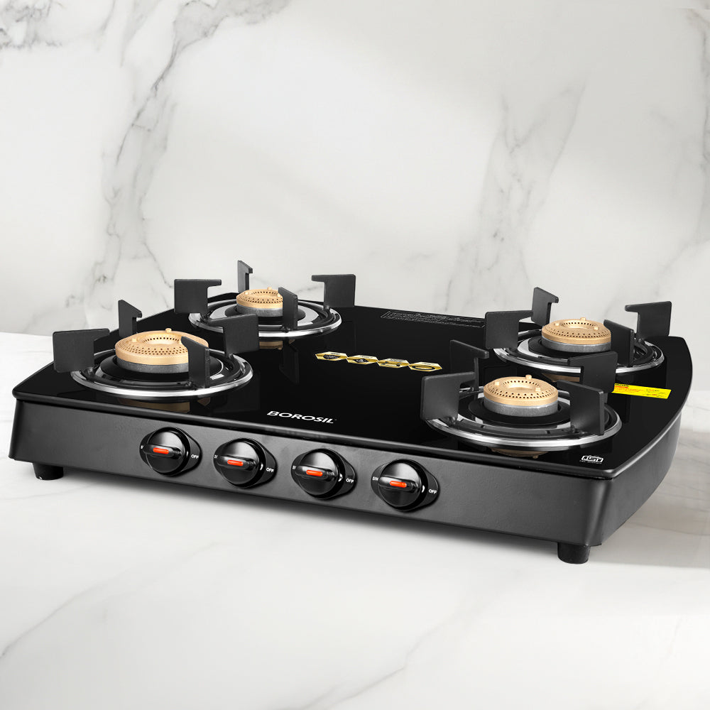 Borosil Prima Glass-top Gas stove