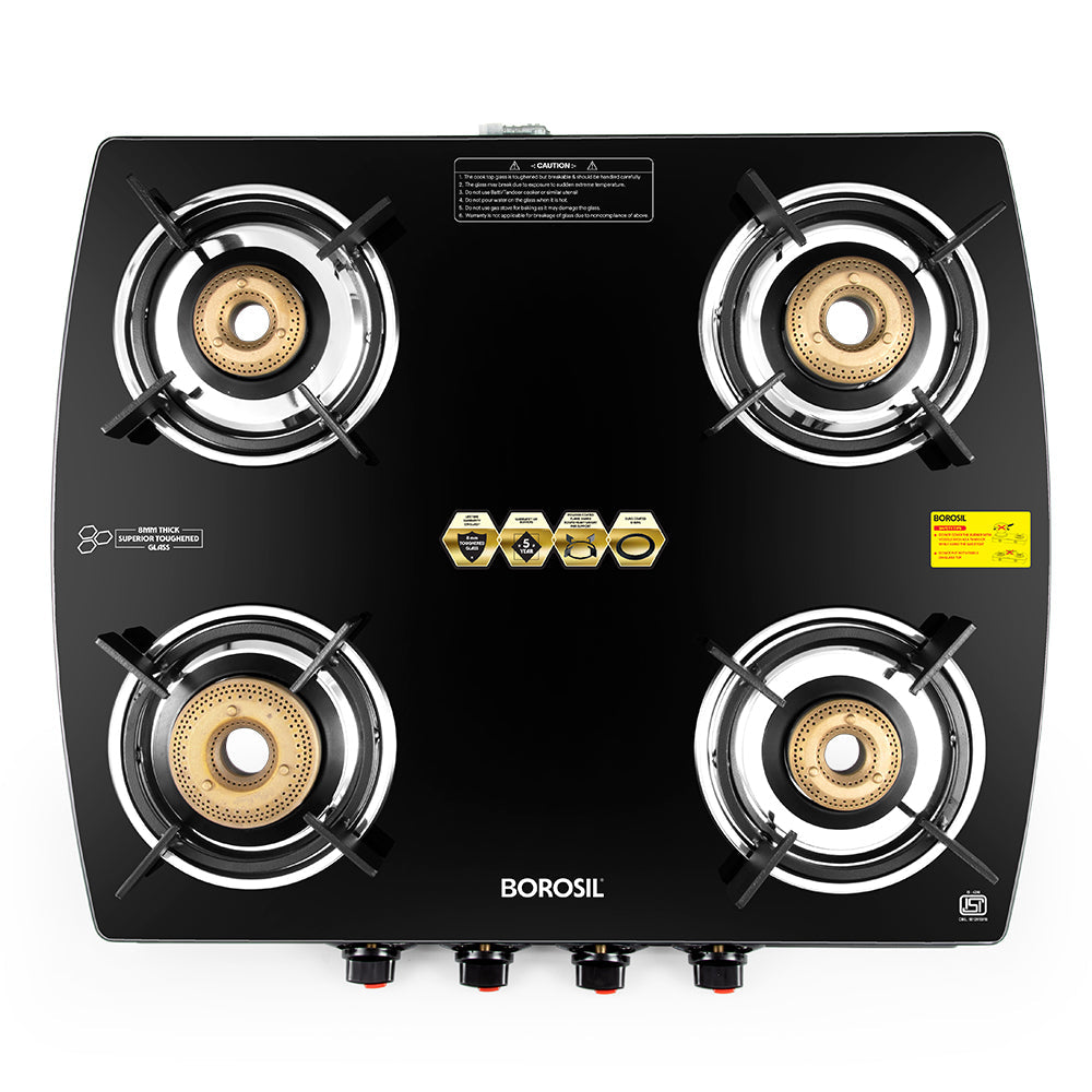 Borosil Prima Glass-top Gas stove