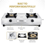 Borosil Smart Flame DLX Stainless Steel Gas Stove