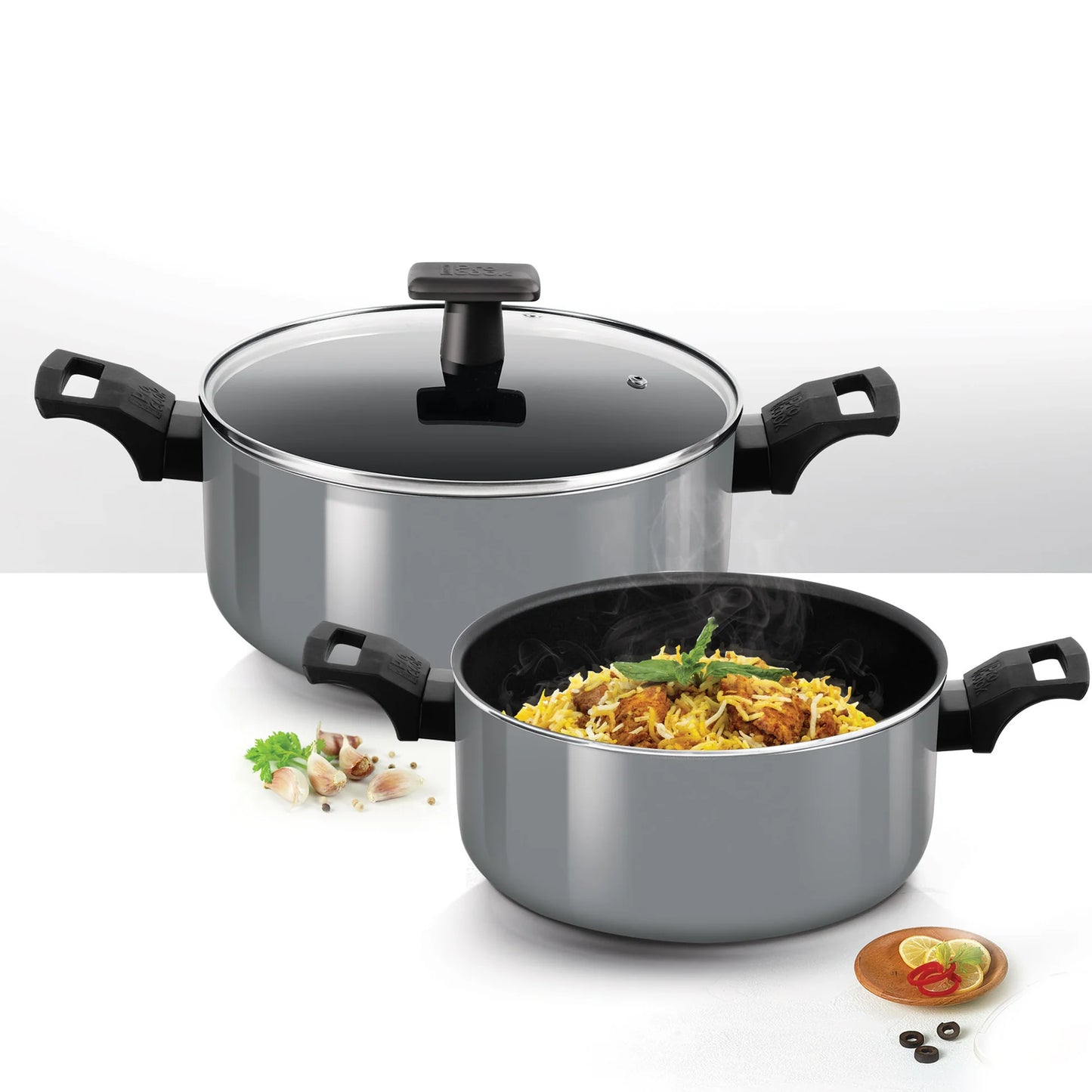 Milton Biryani Pot Blackpearl Induction 22 cm