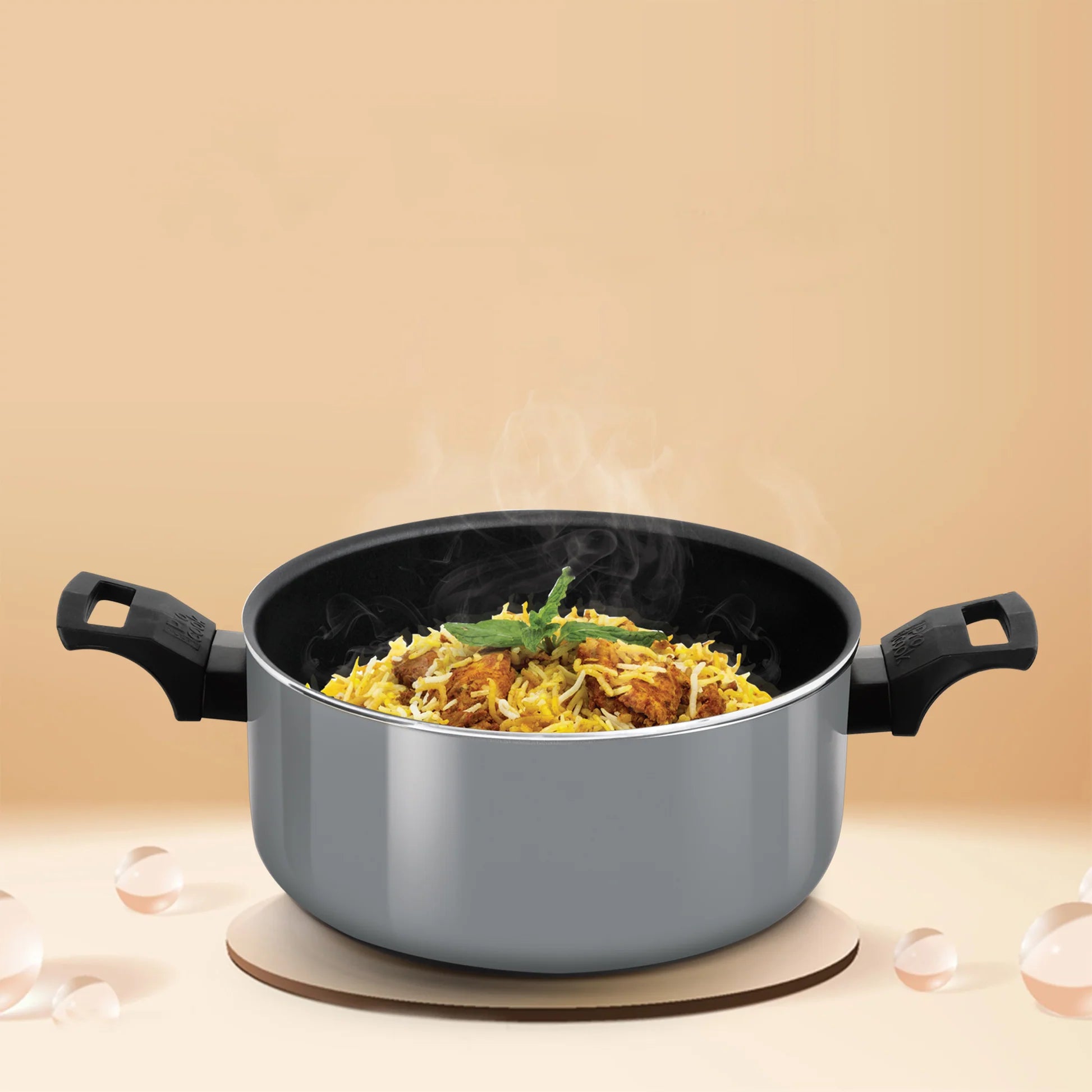 Milton Biryani Pot Blackpearl Induction 22 cm