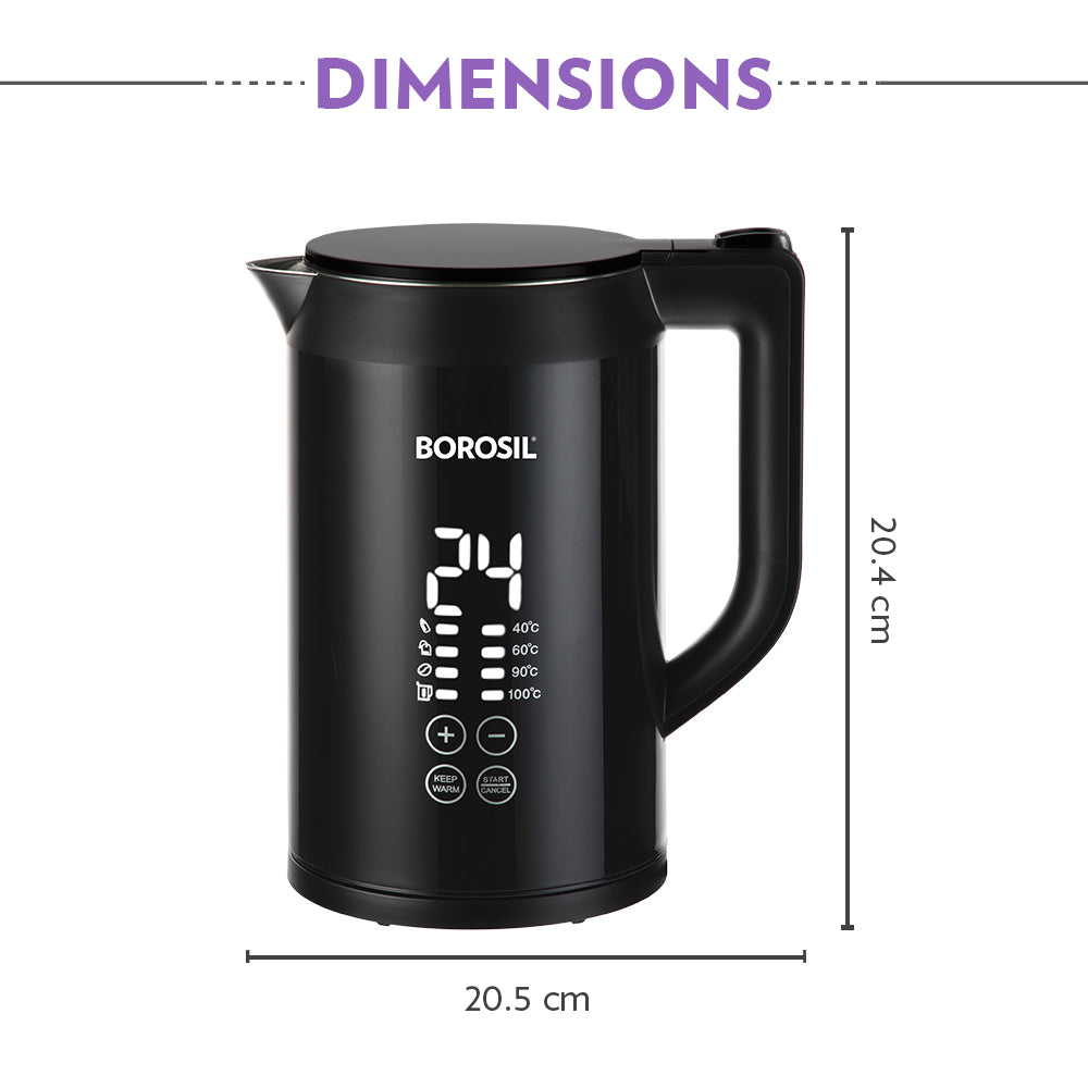 Borosil Digital Electric Kettle 1.5L