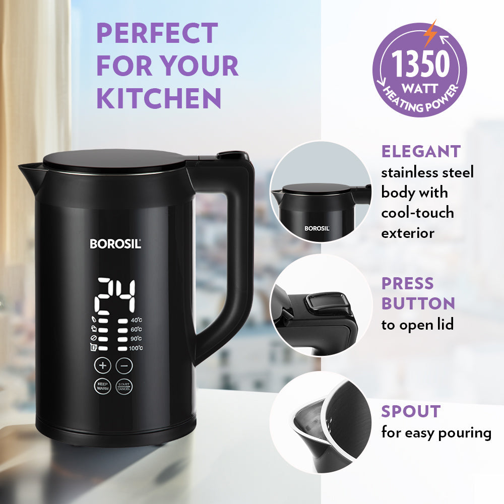 Borosil Digital Electric Kettle 1.5L
