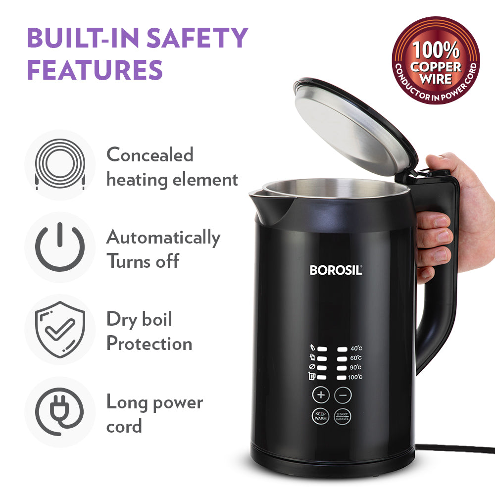 Borosil Digital Electric Kettle 1.5L