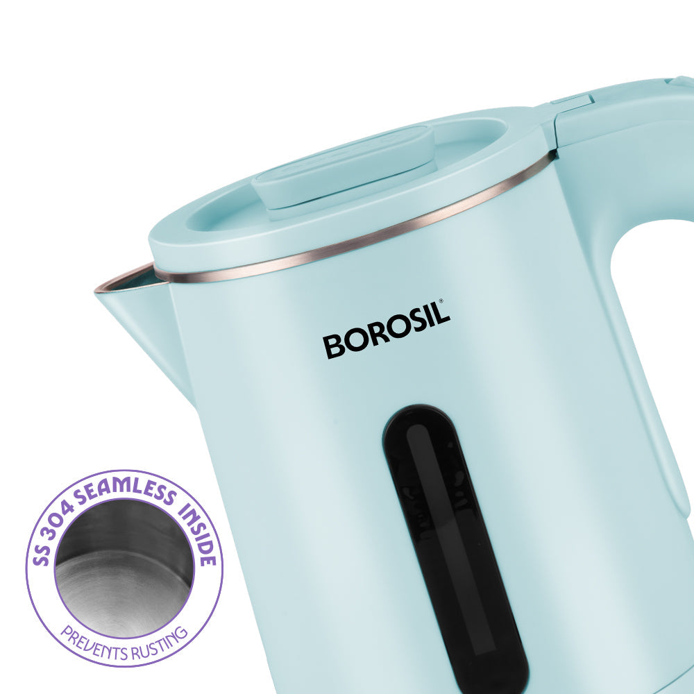 Borosil Eva Cooltouch Stainless Steel Electric Kettle 800 ml