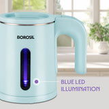 Borosil Eva Cooltouch Stainless Steel Electric Kettle 800 ml