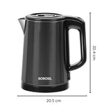 Borosil Cooltouch CT08 Stainless Steel Electric Kettle 1L
