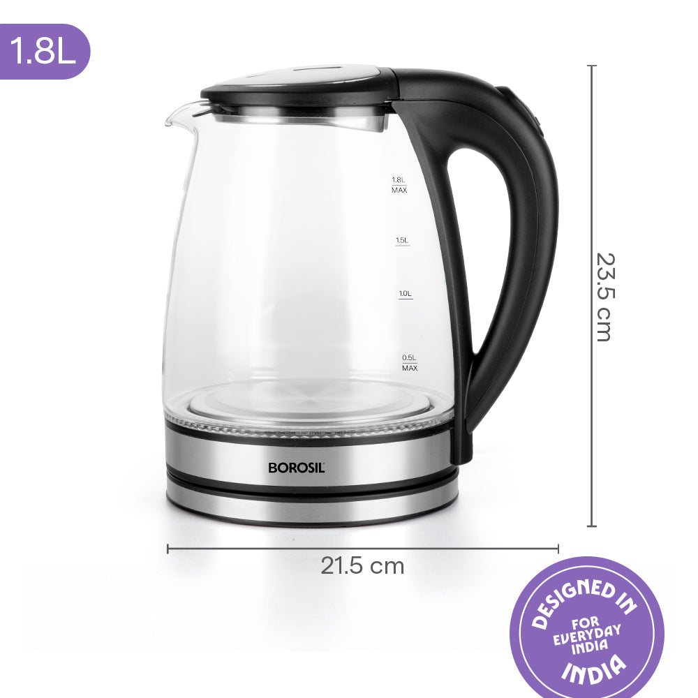 Borosil Crystal Electric Glass Kettle