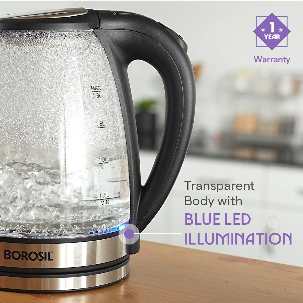 Borosil Crystal Electric Glass Kettle