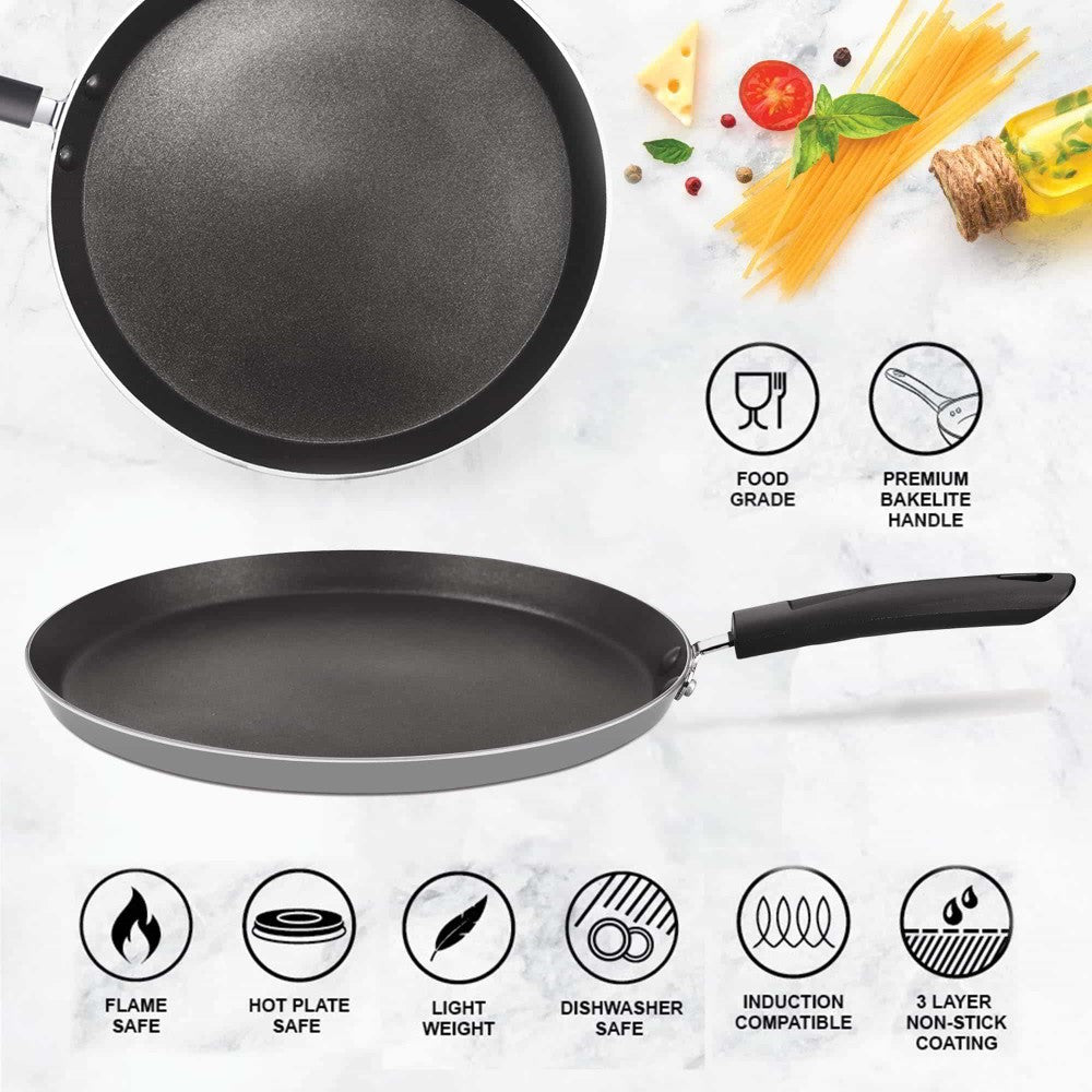 Milton Omni Tawa Non-Stick Blackpearl Induction Black