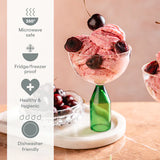 Borosil  Kairo Ice Cream Bowls, Fern Set of 2, 300ml