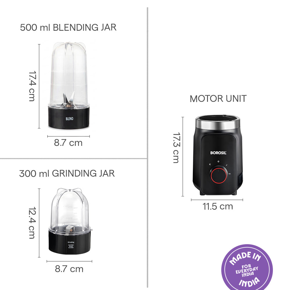 Borosil Nutrifresh NB06 Nutrifresh, Black 400W
