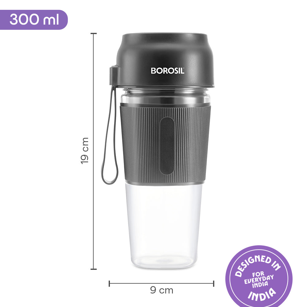 Borosil Nutrigrip Portable Blender 40w