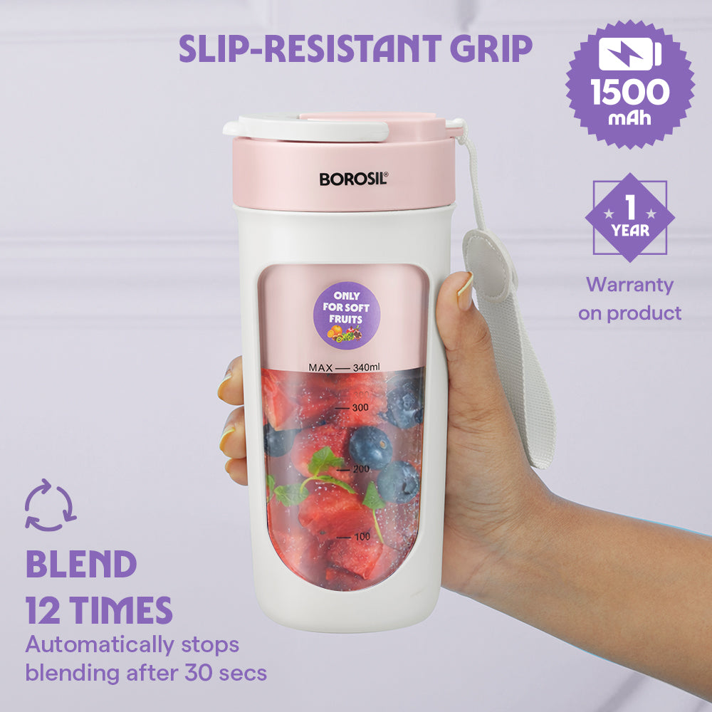 Borosil Nutrisip Portable Blender 40w