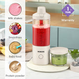 Borosil Nutrimate Portable Electric Blender with Grinder 75w,550ml