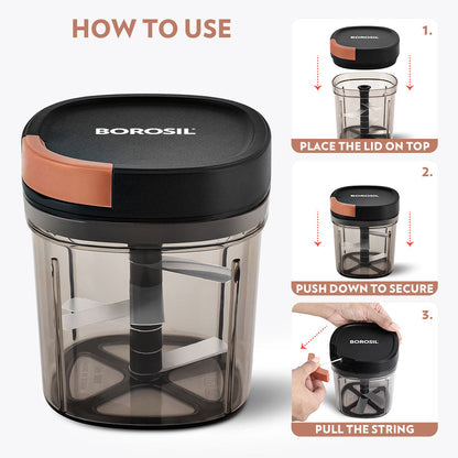 Borosil EazyPull Manual Hand Chopper