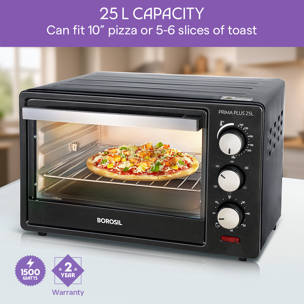 Borosil Prima Plus Oven Toaster Griller 25L 1600W