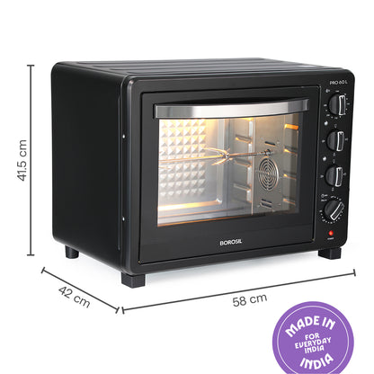 Borosil Pro Oven Toaster Griller 60L