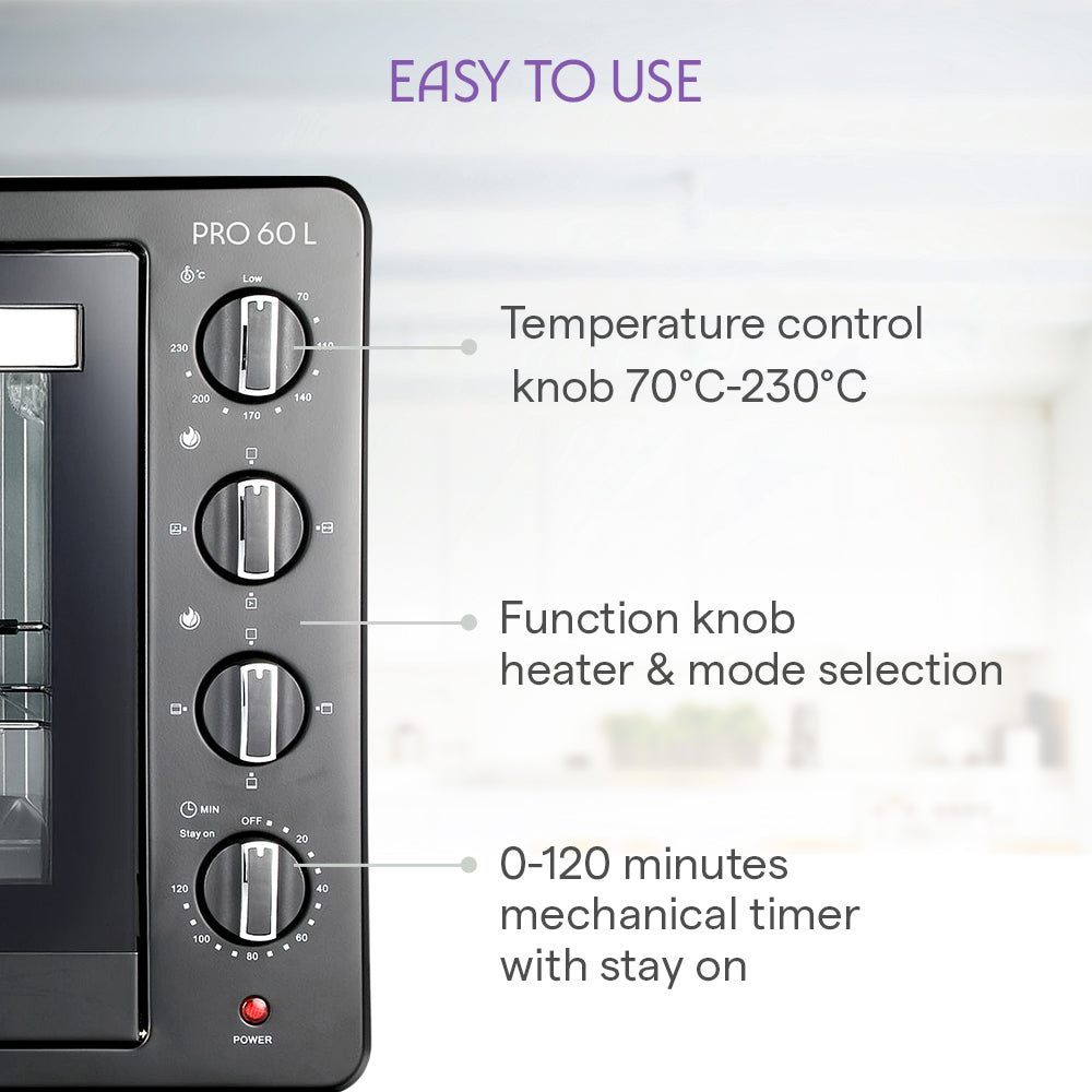 Borosil Pro Oven Toaster Griller 60L