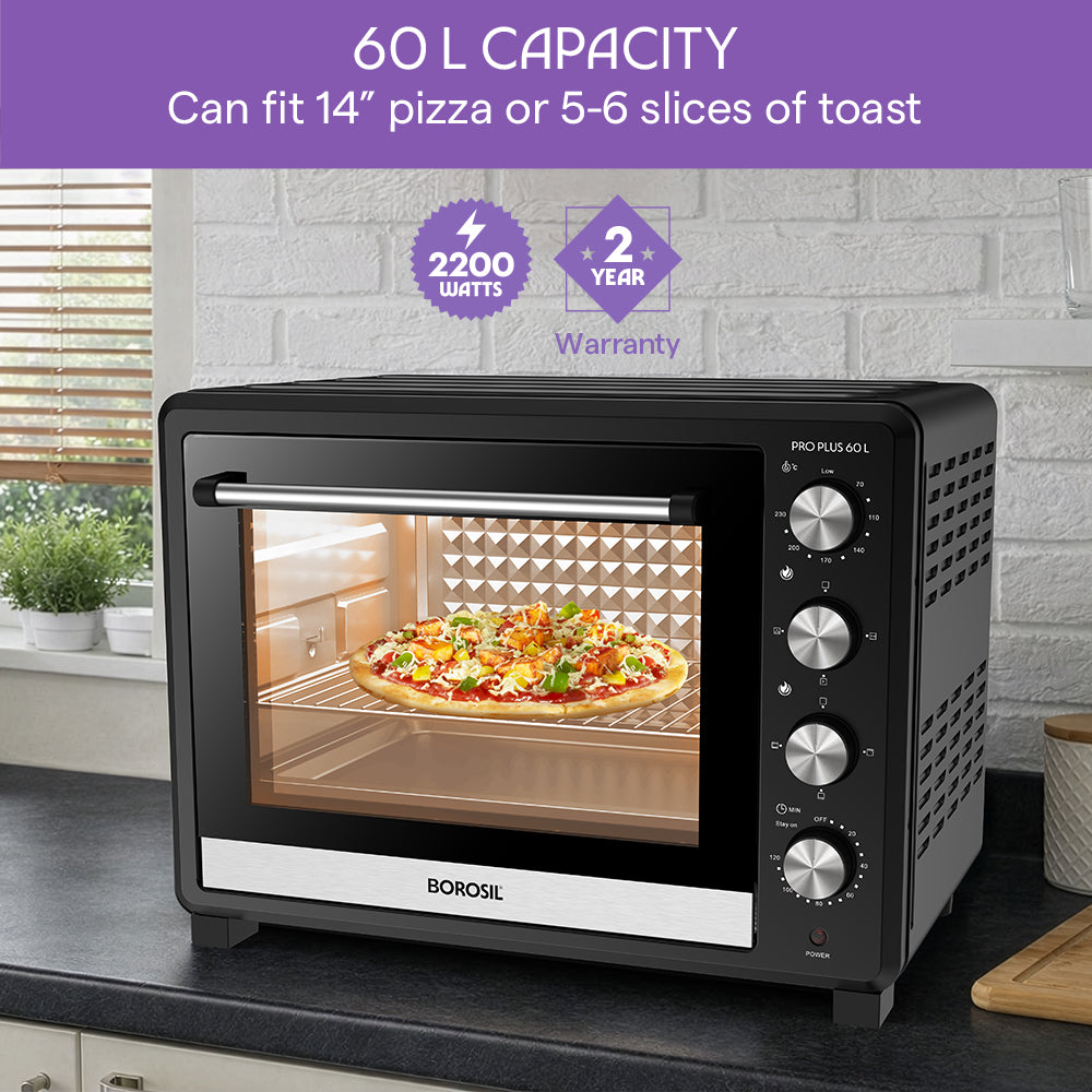 Borosil Pro Plus 60L Electric Oven Toaster Griller (OTG)