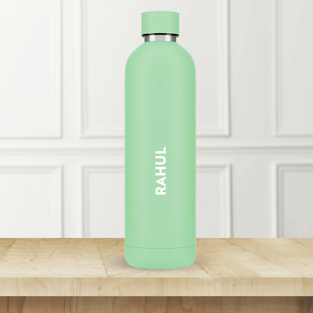 Borosil Personalised Pacific Double Wall Bottle, Light Green 700ml
