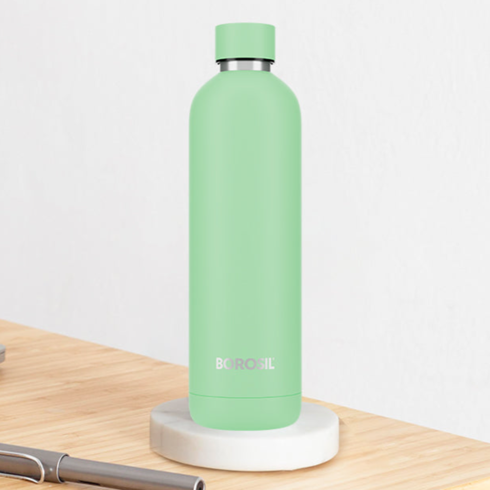 Borosil Pacific Double Wall Bottle, Light Green 700ml