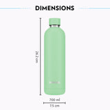 Borosil Pacific Double Wall Bottle, Light Green 700ml