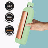 Borosil Personalised Pacific Double Wall Bottle, Light Green 700ml