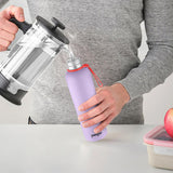 Pexpo Bravo Thermo Steel Bottle | Tri-Ply Vacuum Insulated Hot & Cold Flask - Pastel Edition Orchid Purple 1000 ML