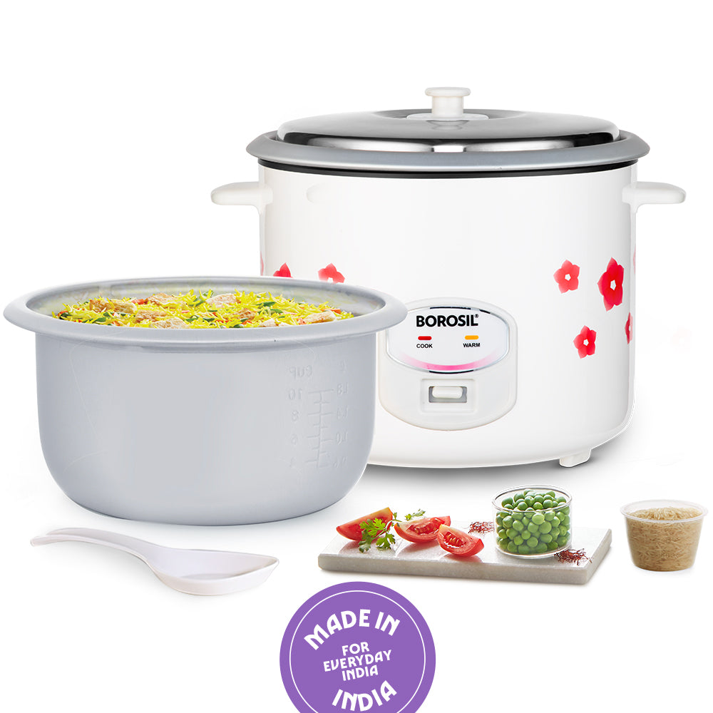 Borosil Pronto Dual Electric Rice Cooker 1000W