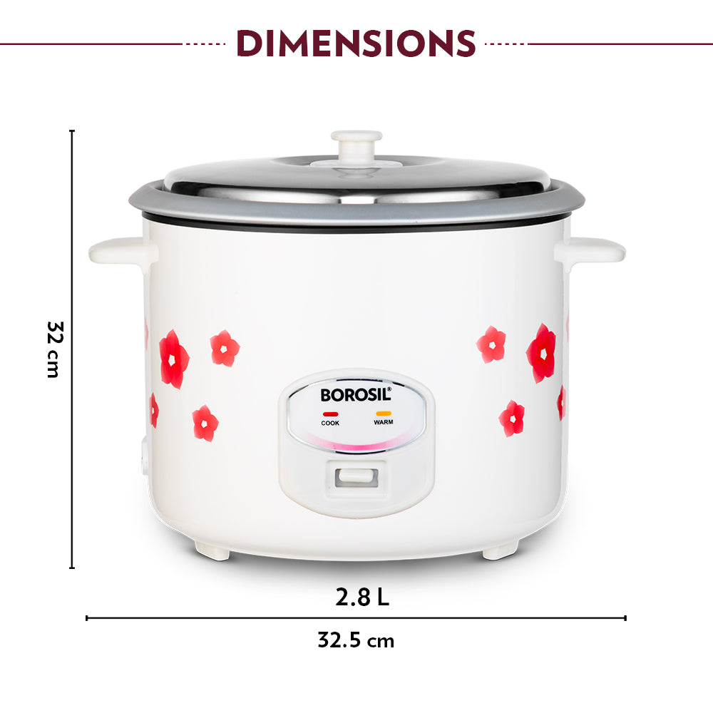 Borosil Pronto Dual Electric Rice Cooker 1000W