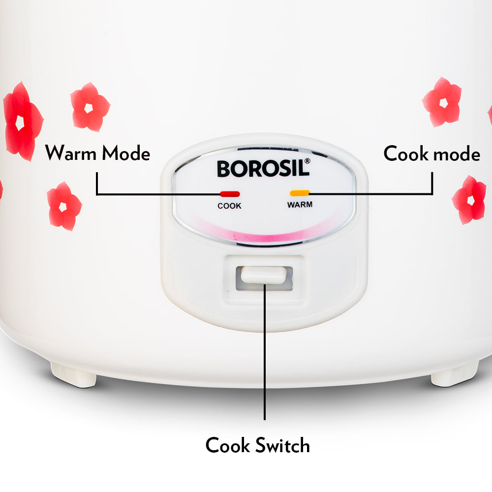 Borosil Pronto Dual Electric Rice Cooker 1000W