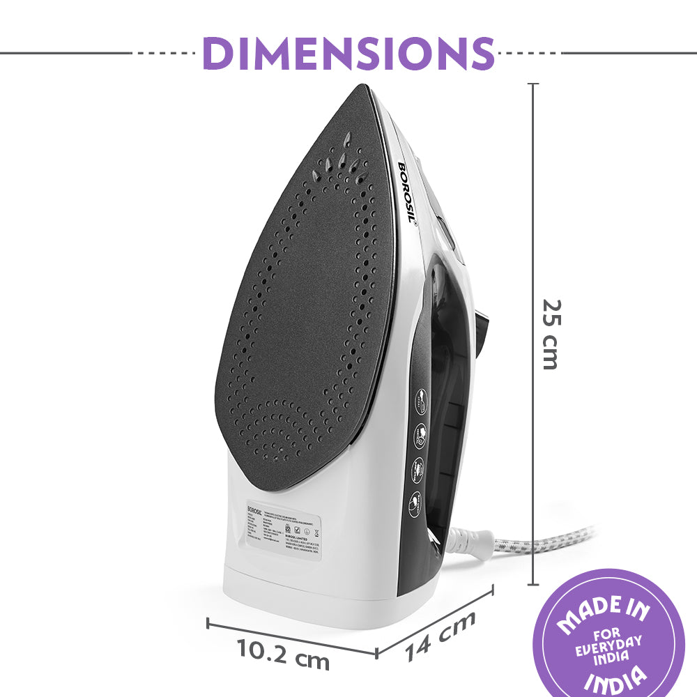 Borosil SmartPress Steam Iron 1380W