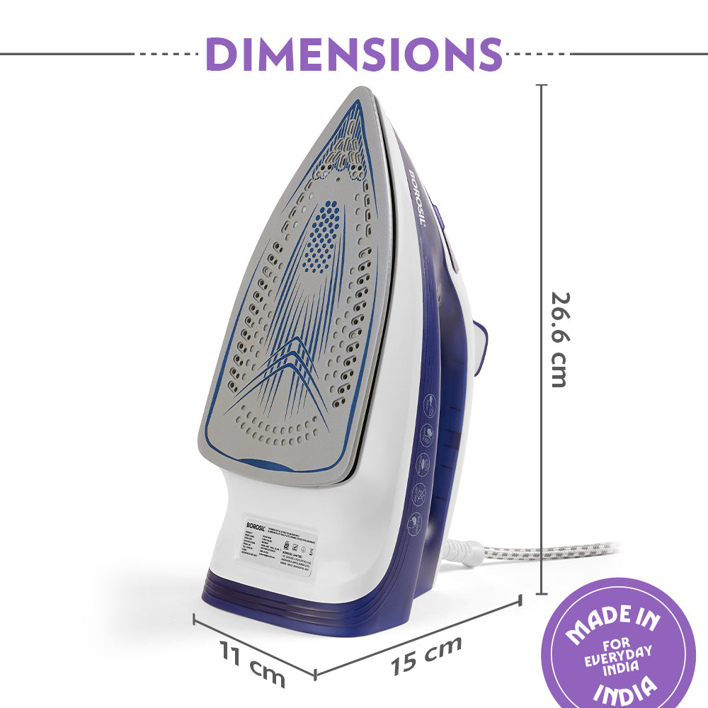 Borosil PurpleGlide Steam Iron 1600W
