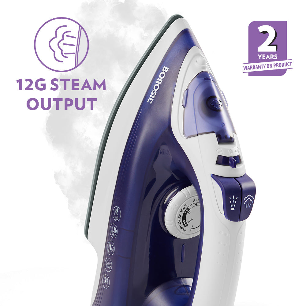 Borosil PurpleGlide Steam Iron 1600W