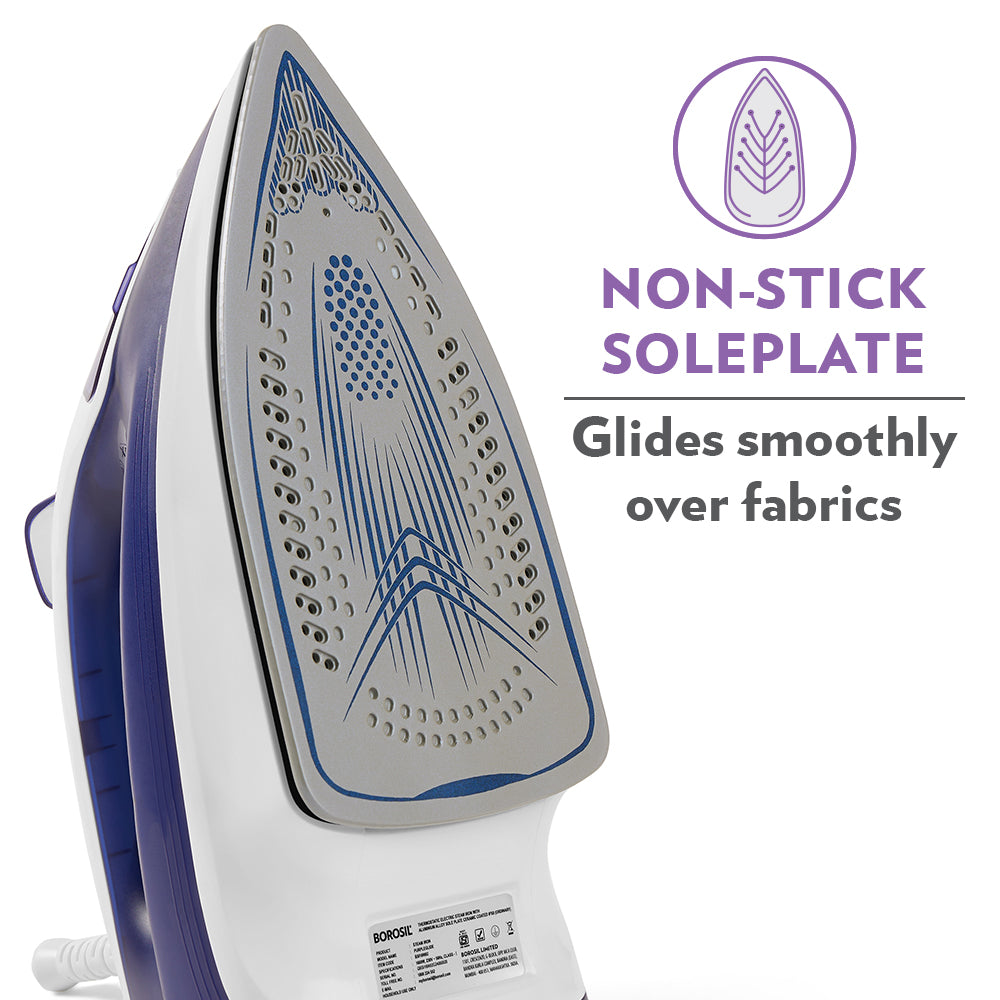 Borosil PurpleGlide Steam Iron 1600W