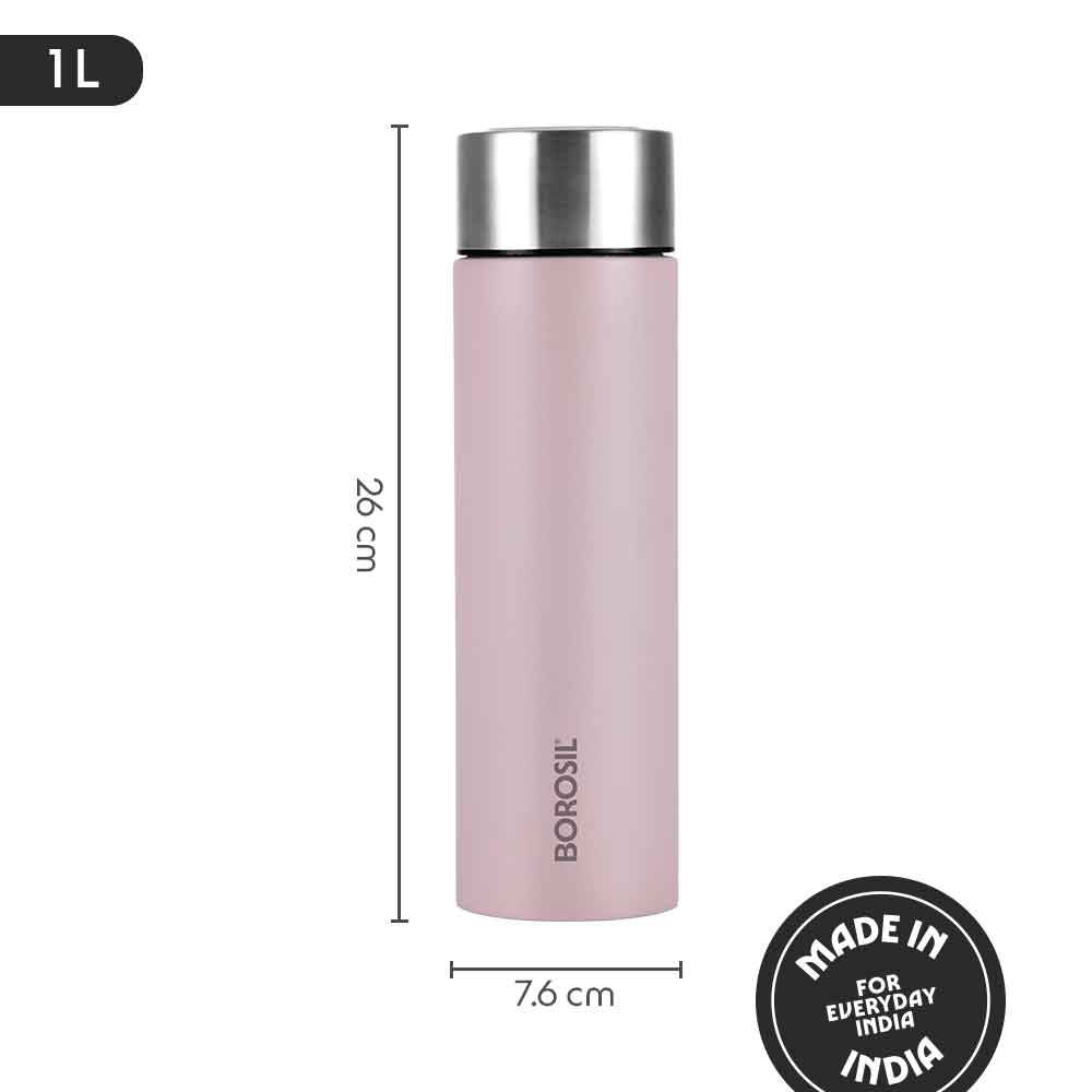 Boroail CoolSip SS Single Wall Bottle, Lavender 1L