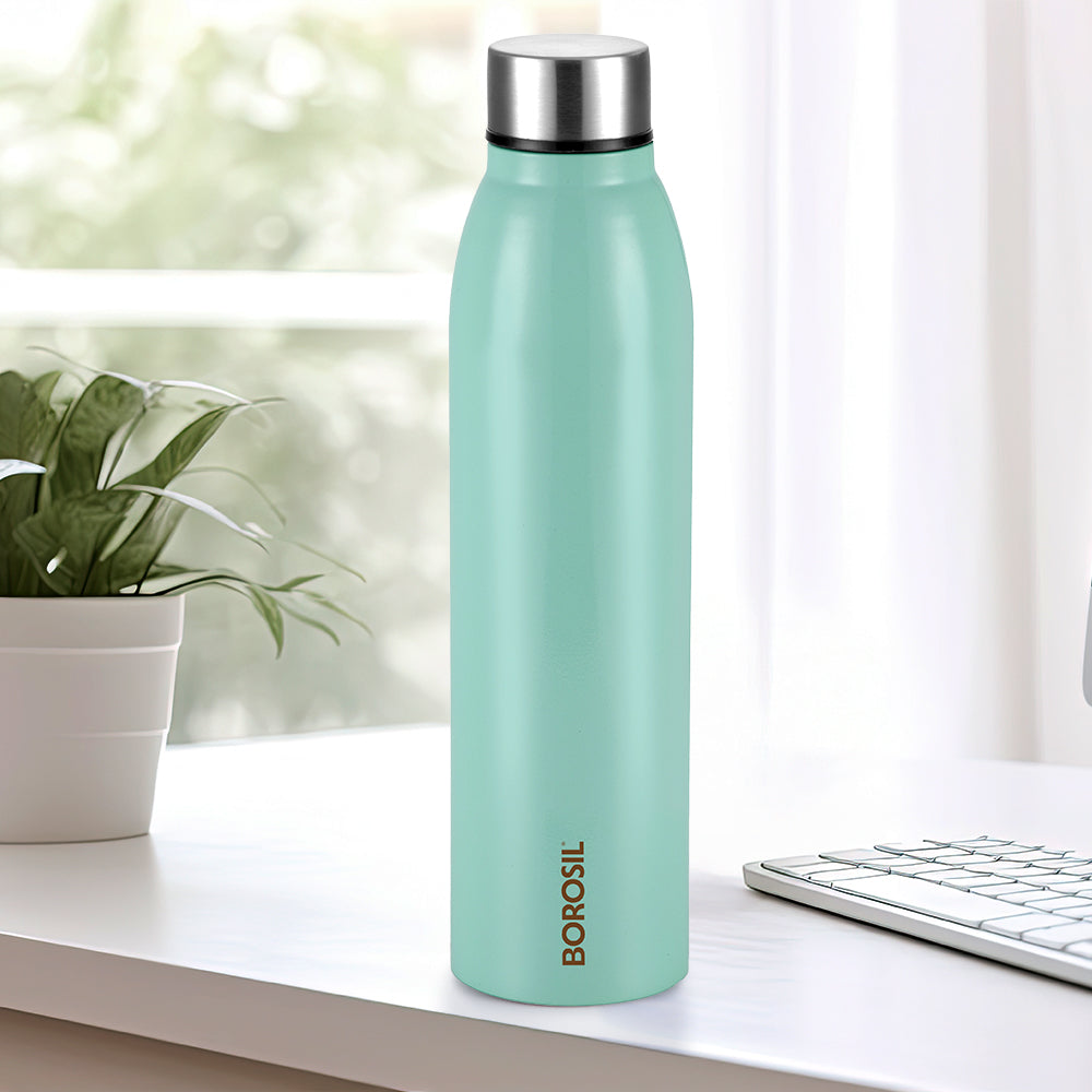 Borosil Glacier SS Single Wall Bottle, Jade 950ML