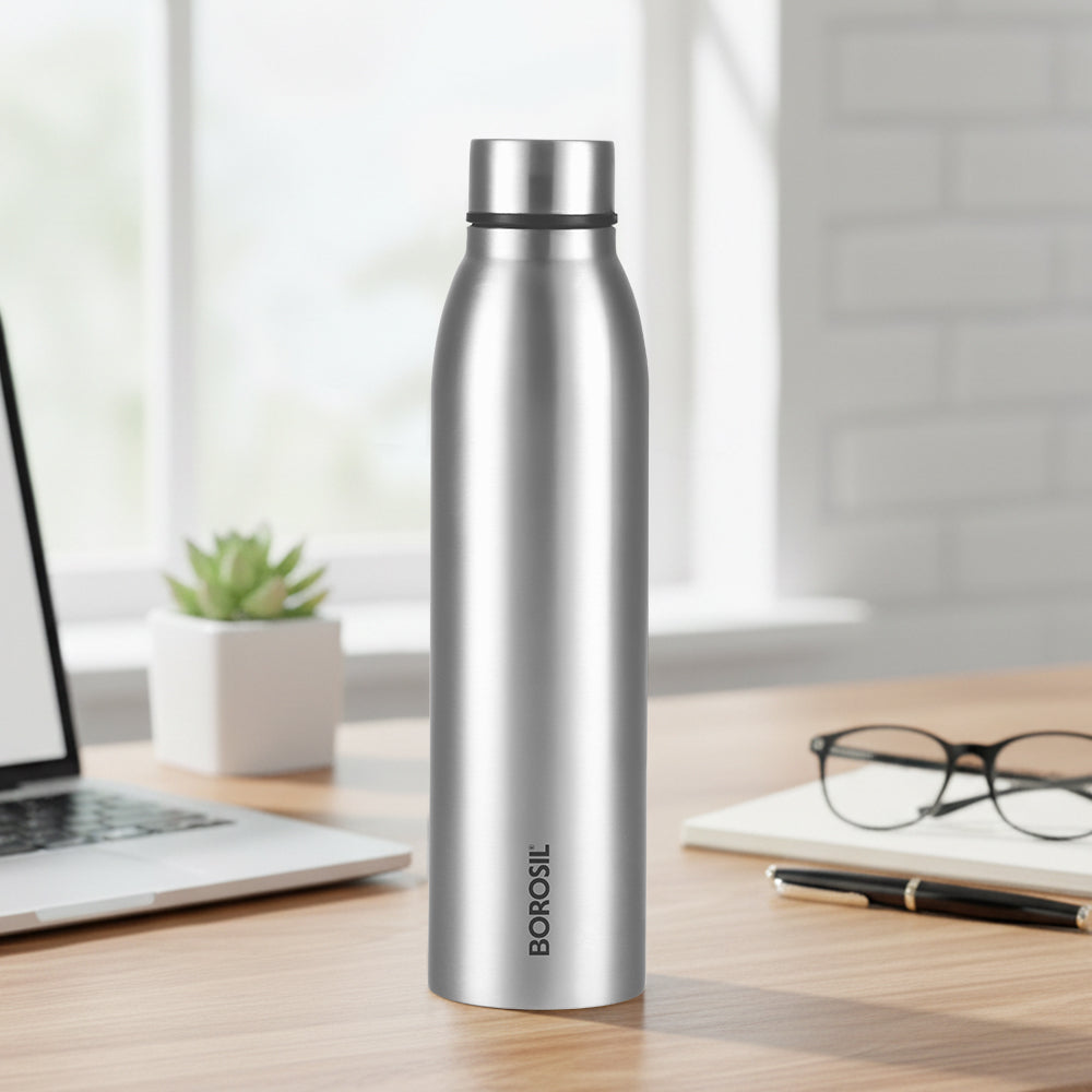 Borosil Glacier SS Single Wall Bottle, Jade 950ML