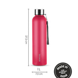 Borosil Personalised Laguna SS Single Wall Bottle, Green 1L