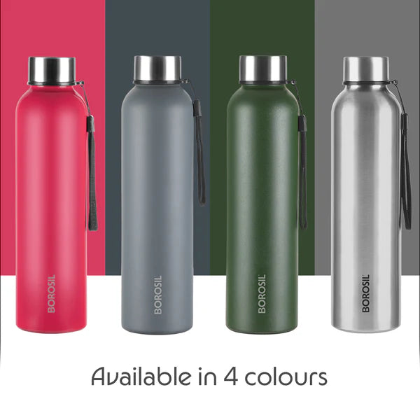 Borosil Personalised Laguna SS Single Wall Bottle, Green 1L