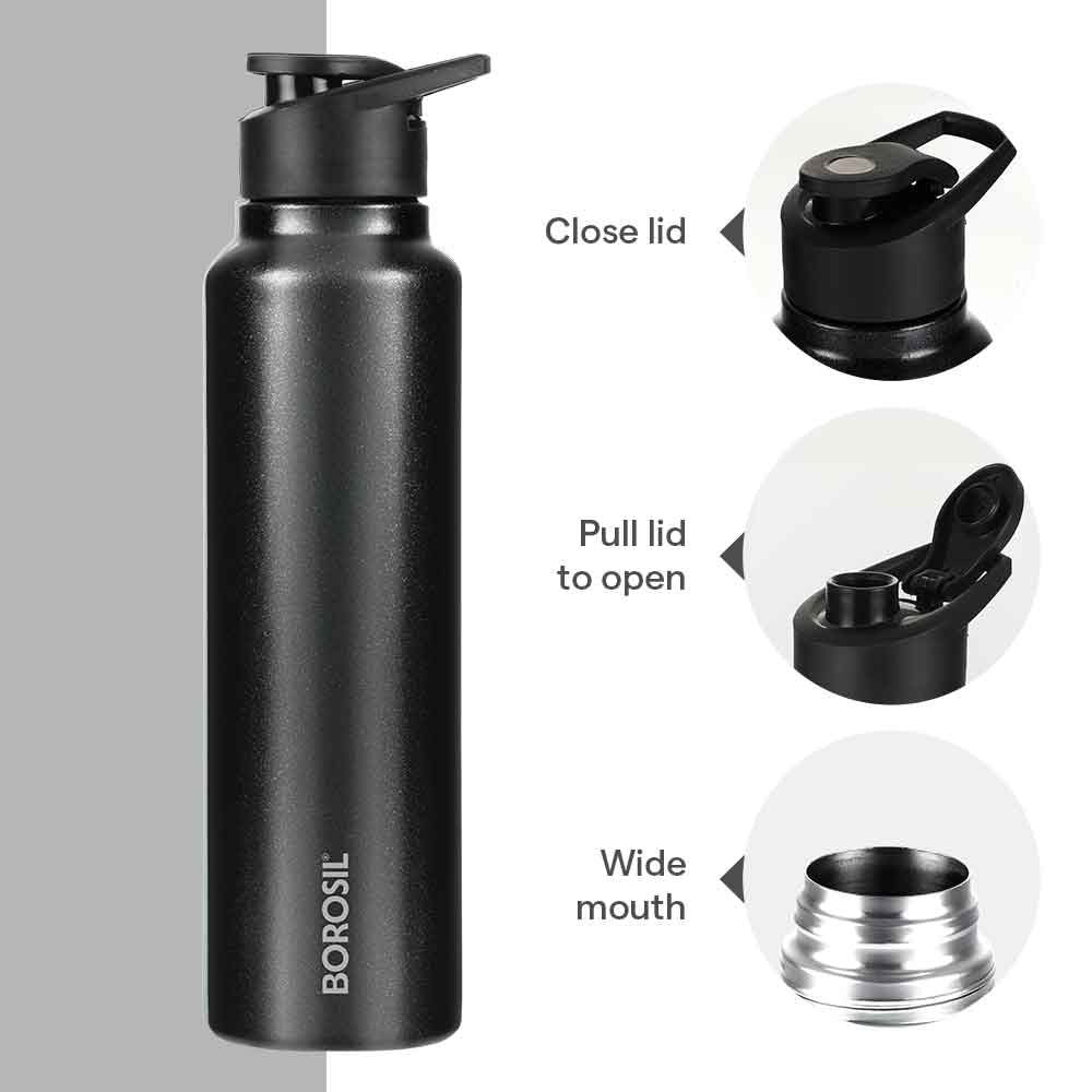 Borosil SipFresh SS Single Wall Bottle, Mint
