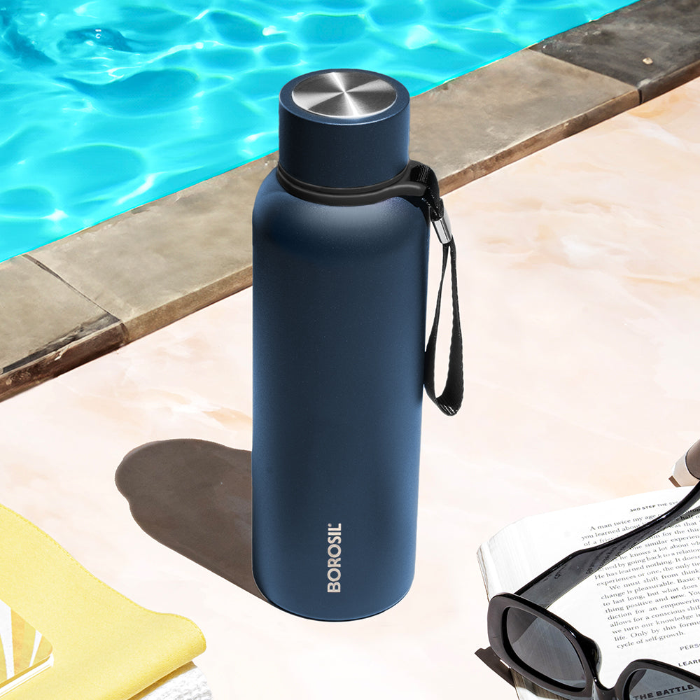 Borosil Personalised Trek Indigo Bottle 700ML