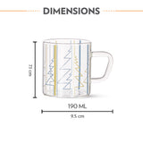 Borosil Sintra Classic Mug Set of 6, 190ml