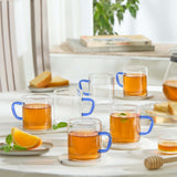 Borosil Blue Vision Classic Mug Set of 6, 190ml