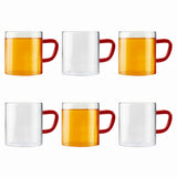Borosil Brown Vision Classic Mug Set of 6, 190ml