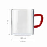 Borosil Brown Vision Classic Mug Set of 6, 190ml