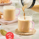 Borosil Pink Vision Classic Mug Set of 6, 190ml