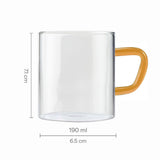Borosil Yellow Vision Classic Mug Set of 6, 190ml
